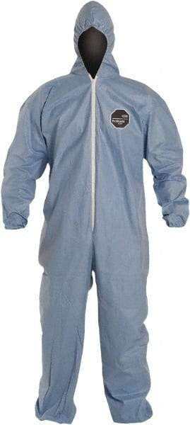 Dupont - Size 2XL FR Disposable Flame Resistant/Retardant Coveralls - Blue, Zipper Closure, Elastic Cuffs, Elastic Ankles - All Tool & Supply