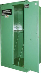 Securall Cabinets - 1 Door, Green Steel Standard Safety Cabinet for Flammable and Combustible Liquids - 46" High x 43" Wide x 18" Deep, Self Closing Door, 3 Point Key Lock, H Cylinder Capacity - All Tool & Supply