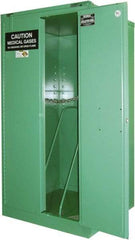 Securall Cabinets - 2 Door, Green Steel Standard Safety Cabinet for Flammable and Combustible Liquids - 67" High x 34" Wide x 34" Deep, Self Closing Door, 3 Point Key Lock, H Cylinder Capacity - All Tool & Supply