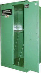 Securall Cabinets - 2 Door, Green Steel Standard Safety Cabinet for Flammable and Combustible Liquids - 46" High x 34" Wide x 34" Deep, Self Closing Door, 3 Point Key Lock, H Cylinder Capacity - All Tool & Supply