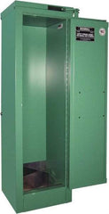 Securall Cabinets - 1 Door, Green Steel Standard Safety Cabinet for Flammable and Combustible Liquids - 46" High x 14" Wide x 13-5/8" Deep, Self Closing Door, 3 Point Key Lock, D, E Cylinder Capacity - All Tool & Supply