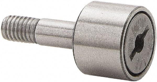 Accurate Bushing - 1-1/2" Roller Diam x 7/8" Width, 5/8" Stud Diam x 1-1/2" Length, Stud Cam Follower - Stainless Steel, 3/4" Thread Length, 5/8-18 Thread, 2-3/8" OAL, 3,390 Lb Dynamic Cap - All Tool & Supply