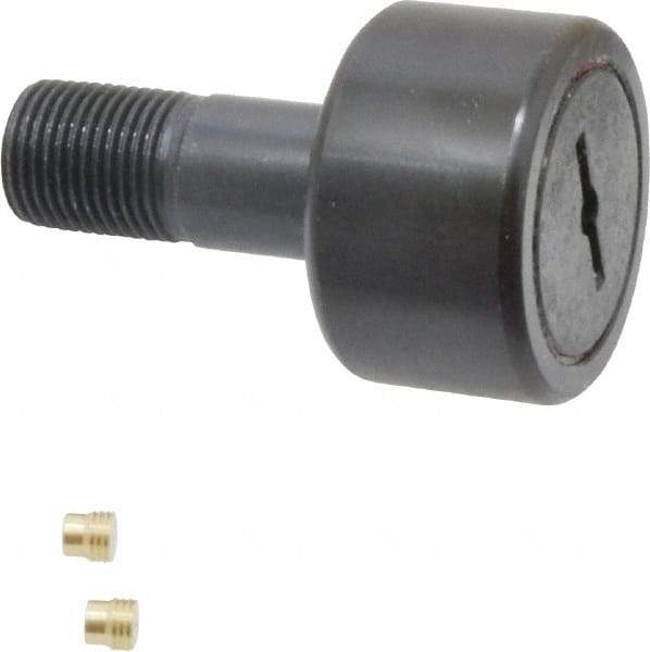 Accurate Bushing - 1-1/2" Roller Diam x 7/8" Width, 5/8" Stud Diam x 1-1/2" Length, Stud Cam Follower - Steel, 3/4" Thread Length, 5/8-18 Thread, 2-3/8" OAL, 5,560 Lb Dynamic Cap, 5,730 Lb Static Cap - All Tool & Supply