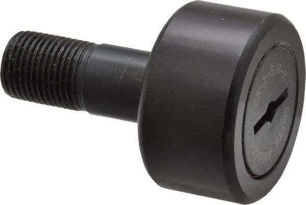 Accurate Bushing - 1-5/8" Roller Diam x 7/8" Width, 5/8" Stud Diam x 1-1/2" Length, Stud Cam Follower - Steel, 3/4" Thread Length, 5/8-18 Thread, 2-3/8" OAL, 5,560 Lb Dynamic Cap, 5,730 Lb Static Cap - All Tool & Supply