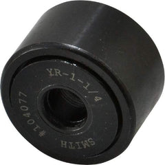 Accurate Bushing - 3/8" Bore, 1-1/4" Roller Diam x 3/4" Roller Width, Steel Yoke Cam Follower - 4,470 Lb Dynamic Load Capacity, 13/16" Overall Width - All Tool & Supply