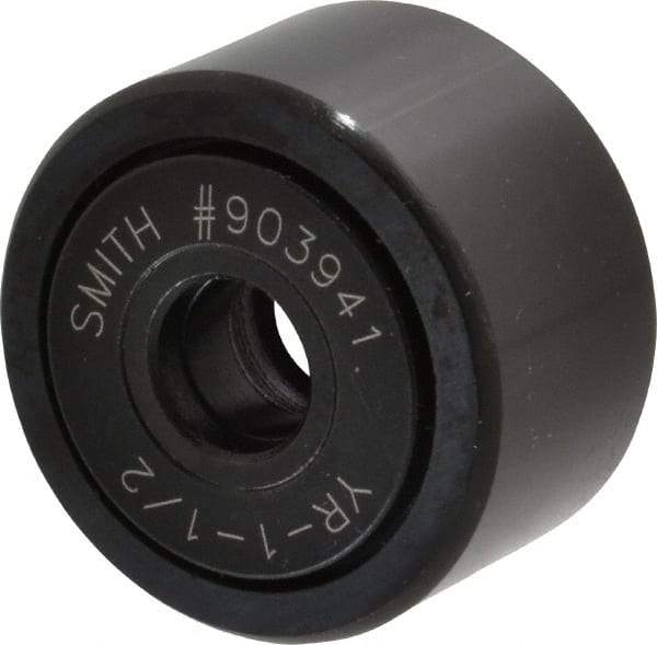 Accurate Bushing - 7/16" Bore, 1-1/2" Roller Diam x 7/8" Roller Width, Steel Yoke Cam Follower - 5,560 Lb Dynamic Load Capacity, 15/16" Overall Width - All Tool & Supply