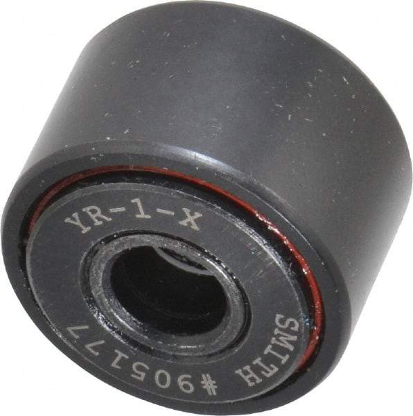 Accurate Bushing - 5/16" Bore, 1" Roller Diam x 5/8" Roller Width, Steel Yoke Cam Follower - 3,030 Lb Dynamic Load Capacity, 11/16" Overall Width - All Tool & Supply