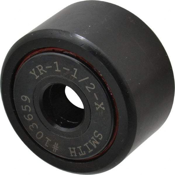 Accurate Bushing - 7/16" Bore, 1-1/2" Roller Diam x 7/8" Roller Width, Steel Yoke Cam Follower - 5,560 Lb Dynamic Load Capacity, 15/16" Overall Width - All Tool & Supply