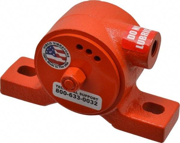 Vibco - 160 Lb. Force, 8 Cubic Feet per Minute, 12,000 RPM, 70 Decibel, Pneumatic Vibrator - 5-1/16" Long x 1-5/16" Wide x 2-5/16" High, 1/4 Port Inlet - All Tool & Supply