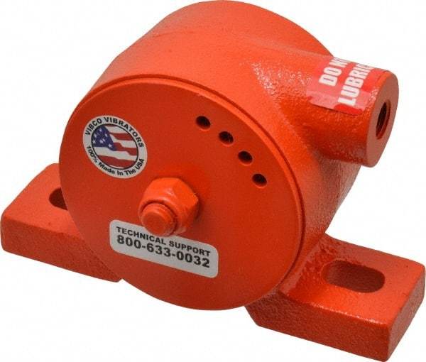 Vibco - ,500 Lb. Force, 10-1/2 Cubic Feet per Minute, 7,200 RPM, 70 Decibel, Pneumatic Vibrator - 5-3/8" Long x 1-1/2" Wide x 3-1/2" High, 1/4 Port Inlet - All Tool & Supply