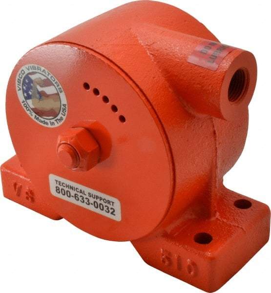 Vibco - 900 Lb. Force, 21 Cubic Feet per Minute, 4,500 RPM, 77 Decibel, Pneumatic Vibrator - 6-3/4" Long x 2-5/8" Wide x 5-3/8" High, 1/2 Port Inlet - All Tool & Supply