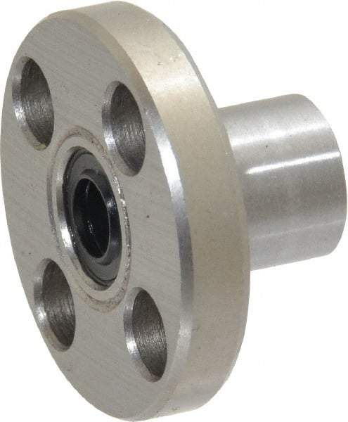 Value Collection - 1/4" ID, Round Flanged Single Linear Bearing - 1/2" OD - All Tool & Supply