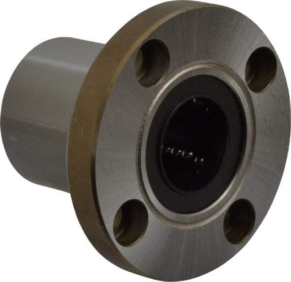 Value Collection - 3/4" ID, Round Flanged Single Linear Bearing - 1-1/4" OD - All Tool & Supply