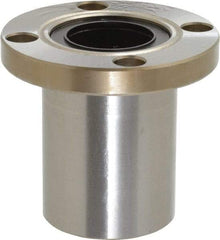 Value Collection - 1" ID, Round Flanged Single Linear Bearing - 1-9/16" OD - All Tool & Supply