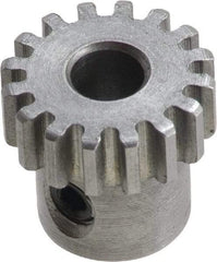 Boston Gear - 5 Pitch, 4" Pitch Diam, 20 Tooth Spur Gear - 1-3/4" Face Width, 1-1/16" Bore Diam, 3.38" Hub Diam, 14.5° Pressure Angle, Steel - All Tool & Supply