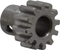 Boston Gear - 24 Pitch, 1/2" Pitch Diam, 12 Tooth Spur Gear - 1/4" Face Width, 1/4" Bore Diam, 0.36" Hub Diam, 14.5° Pressure Angle, Steel - All Tool & Supply