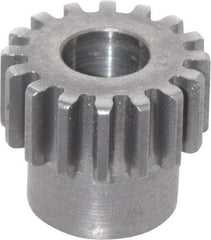 Boston Gear - 20 Pitch, 0.8" Pitch Diam, 16 Tooth Spur Gear - 3/8" Face Width, 3/8" Bore Diam, 0.66" Hub Diam, 14.5° Pressure Angle, Steel - All Tool & Supply