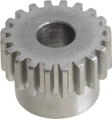 Boston Gear - 20 Pitch, 1" Pitch Diam, 20 Tooth Spur Gear - 3/8" Face Width, 3/8" Bore Diam, 0.84" Hub Diam, 14.5° Pressure Angle, Steel - All Tool & Supply