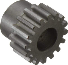 Boston Gear - 16 Pitch, 1" Pitch Diam, 16 Tooth Spur Gear - 1/2" Face Width, 1/2" Bore Diam, 0.81" Hub Diam, 14.5° Pressure Angle, Steel - All Tool & Supply