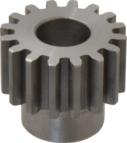 Boston Gear - 12 Pitch, 1.333" Pitch Diam, 16 Tooth Spur Gear - 3/4" Face Width, 5/8" Bore Diam, 0.99" Hub Diam, 14.5° Pressure Angle, Steel - All Tool & Supply