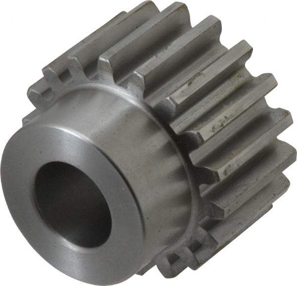 Boston Gear - 10 Pitch, 1.8" Pitch Diam, 18 Tooth Spur Gear - 1" Face Width, 3/4" Bore Diam, 1.42" Hub Diam, 14.5° Pressure Angle, Steel - All Tool & Supply