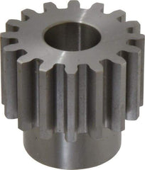 Boston Gear - 8 Pitch, 2" Pitch Diam, 16 Tooth Spur Gear - 1-1/4" Face Width, 7/8" Bore Diam, 1.56" Hub Diam, 14.5° Pressure Angle, Steel - All Tool & Supply