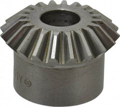 Boston Gear - 16 Pitch, 1-1/4" Pitch Diam, 20 Tooth Miter Gear - 0.28" Face Width, 7/16" Bore Diam, 1" Hub Diam, 20° Pressure Angle, Steel - All Tool & Supply