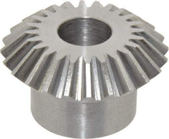 Boston Gear - 16 Pitch, 1-1/2" Pitch Diam, 24 Tooth Miter Gear - 0.32" Face Width, 1/2" Bore Diam, 1" Hub Diam, 20° Pressure Angle, Steel - All Tool & Supply