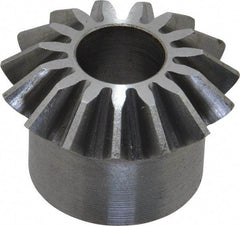 Boston Gear - 12 Pitch, 1-1/4" Pitch Diam, 15 Tooth Miter Gear - 0.29" Face Width, 1/2" Bore Diam, 1" Hub Diam, 20° Pressure Angle, Steel - All Tool & Supply