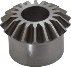 Boston Gear - 12 Pitch, 1-1/2" Pitch Diam, 18 Tooth Miter Gear - 0.33" Face Width, 5/8" Bore Diam, 1-1/4" Hub Diam, 20° Pressure Angle, Steel - All Tool & Supply