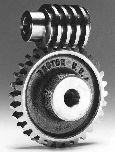 Boston Gear - 12 Pitch, 5" Pitch Diam, 60 Tooth Worm Gear - 5/8" Bore Diam, 14.5° Pressure Angle, Cast Iron - All Tool & Supply