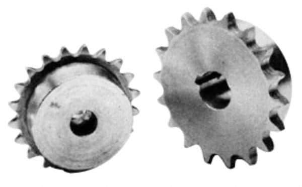 U.S. Tsubaki - 12 Teeth, 3/8" Chain Pitch, Chain Size 35, Finished Bore Sprocket - 5/8" Bore Diam, 1.449" Pitch Diam, 1.63" Outside Diam - All Tool & Supply