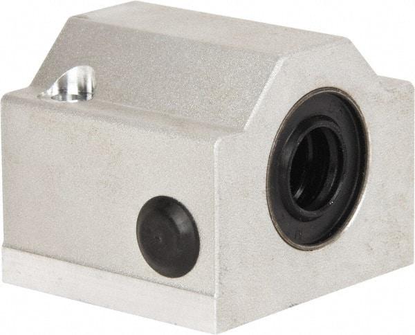 Thomson Industries - 12mm Inside Diam, 350 Lbs. Dynamic Capacity, Closed Single Pillow Block Linear Bearing - 35mm Overall Height x 43mm Overall Width, 23mm Btw Mount Hole Centers - All Tool & Supply