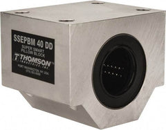 Thomson Industries - 40mm Inside Diam, 13,700 Lbs. Dynamic Capacity, Closed Single Pillow Block Linear Bearing - 91mm Overall Height x 108mm Overall Width, 58mm Btw Mount Hole Centers - All Tool & Supply