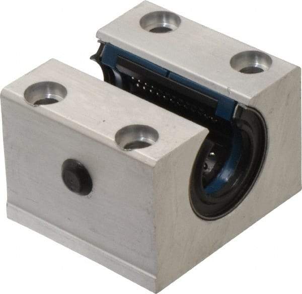 Thomson Industries - 20mm Inside Diam, 4,000 Lbs. Dynamic Capacity, Open Single Pillow Block Linear Bearing - 42mm Overall Height x 60" Overall Width, 32mm Btw Mount Hole Centers - All Tool & Supply