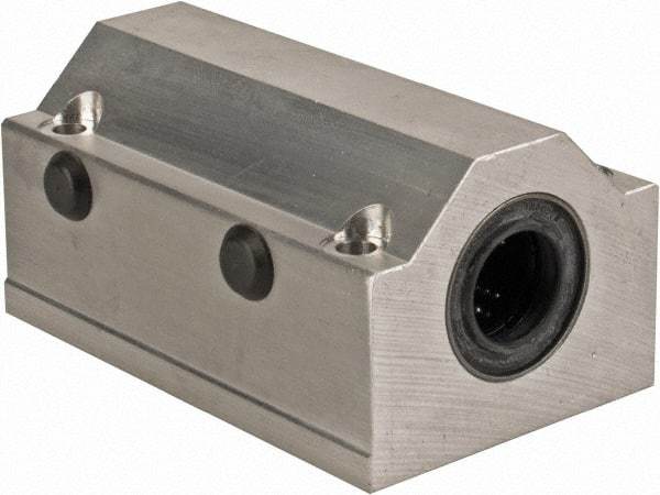 Thomson Industries - 16mm Inside Diam, 4,400 Lbs. Dynamic Capacity, Closed Twin Pillow Block Linear Bearing - 42mm Overall Height x 53mm Overall Width - All Tool & Supply