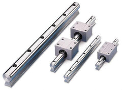 Thomson Industries - 1-1/2" Shaft Diam, 0.93" Base Width, Steel Shaft, Steel Rail, Round Shaft Assemblies - 3/8 Bolt, 24" Long - All Tool & Supply