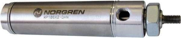 Norgren - 5" Stroke x 1-1/4" Bore Double Acting Air Cylinder - 1/8 Port, 7/16-20 Rod Thread - All Tool & Supply