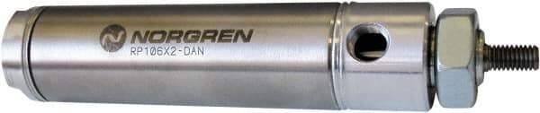 Norgren - 1" Stroke x 9/16" Bore Single Acting Air Cylinder - 10-32 Port, 10-32 Rod Thread - All Tool & Supply