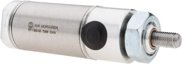 Norgren - 1/2" Stroke x 1-1/16" Bore Double Acting Air Cylinder - 1/8 Port, 5/16-24 Rod Thread - All Tool & Supply