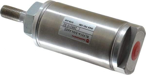 Norgren - 1" Stroke x 1-1/2" Bore Single Acting Air Cylinder - 1/8 Port, 7/16-20 Rod Thread - All Tool & Supply