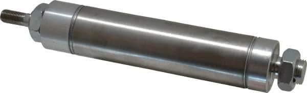 Norgren - 4" Stroke x 1-1/2" Bore Double Acting Air Cylinder - 1/8 Port, 7/16-20 Rod Thread - All Tool & Supply