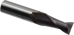 Niagara Cutter - 5/8", 1-1/4" LOC, 5/8" Shank Diam, 3-1/2" OAL, 2 Flute, Solid Carbide Square End Mill - Single End, TiAlN Finish, Spiral Flute, 30° Helix, Centercutting, Right Hand Cut, Right Hand Flute, Series C230 - All Tool & Supply