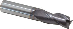 Niagara Cutter - 5/8", 1-1/4" LOC, 5/8" Shank Diam, 3-1/2" OAL, 3 Flute, Solid Carbide Square End Mill - Single End, TiAlN Finish, Spiral Flute, 30° Helix, Centercutting, Right Hand Cut, Right Hand Flute, Series C330 - All Tool & Supply