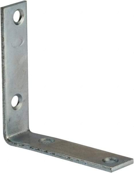 Value Collection - 3" Long x 3/4" Wide, Steel, Corner Brace - Zinc Plated - All Tool & Supply