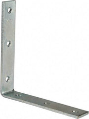 Value Collection - 6" Long x 1-1/4" Wide, Steel, Corner Brace - Zinc Plated - All Tool & Supply