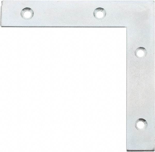 Value Collection - 5" Long x 0.870" Wide, Steel, Corner Brace - Zinc Plated - All Tool & Supply