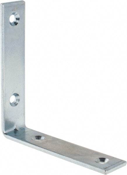 Value Collection - 3-1/2" Long x 3/4" Wide, Steel, Corner Brace - Zinc Plated - All Tool & Supply