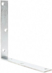 Value Collection - 8" Long x 1-1/4" Wide, Steel, Corner Brace - Zinc Plated - All Tool & Supply