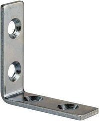 Value Collection - 1-1/2" Long x 1/2" Wide, Steel, Corner Brace - Zinc Plated - All Tool & Supply